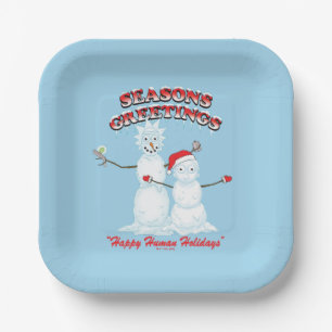 Rick and Morty   Snowmen Season's Greetings Paper Plate