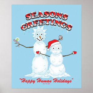 Rick and Morty   Snowmen Season's Greetings Poster
