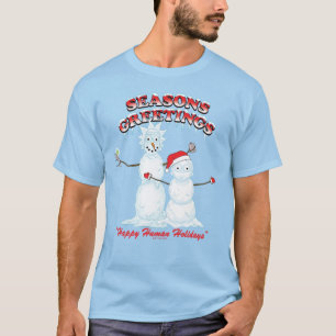 Rick and Morty Snowmen Season's Greetings T-Shirt