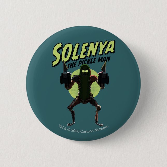 RICK AND MORTY™ | Solenya - The Pickle Man 6 Cm Round Badge (Front)