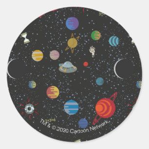 RICK AND MORTY™ Space Pattern Classic Round Sticker