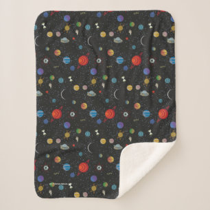 RICK AND MORTY™   Space Pattern Sherpa Blanket