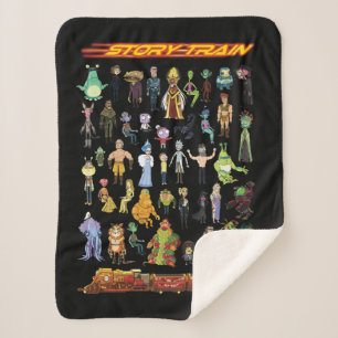 RICK AND MORTY™   Story Train Sherpa Blanket