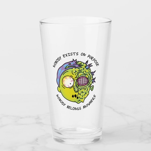 RICK AND MORTY™ | Stylized Morty Fly Quote Glass (Front)