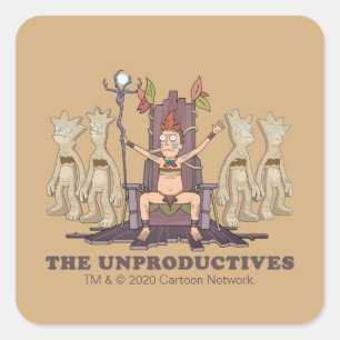 RICK AND MORTY™   The Unproductives Square Sticker
