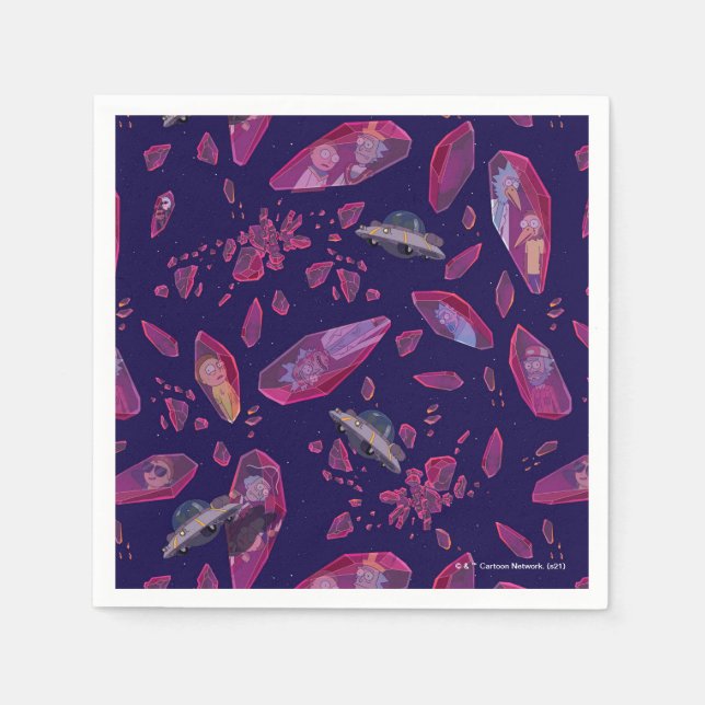 Rick and Morty Time Crystal Pattern Napkin (Front)