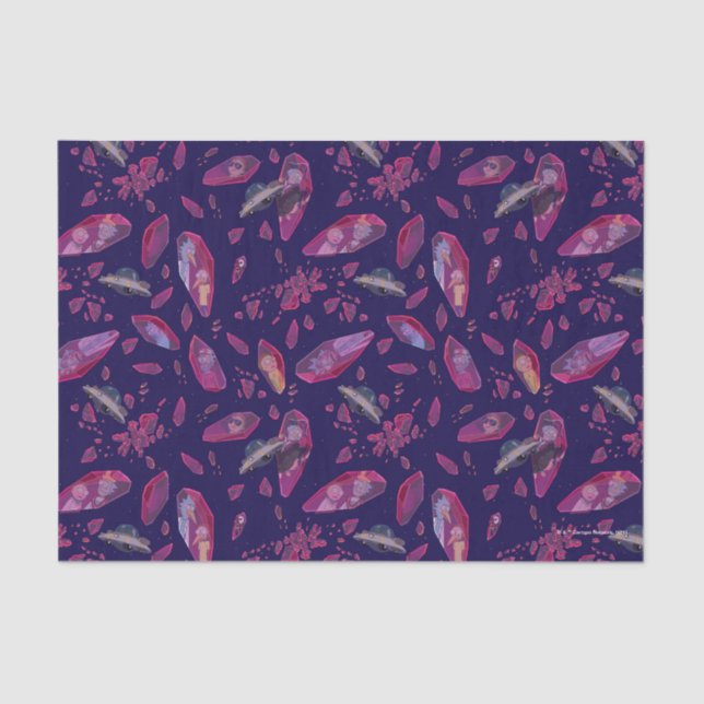 Rick and Morty Time Crystal Pattern Tissue Paper (Front)