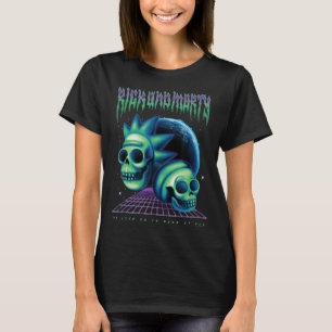 Rick And Morty To Live Is To Risk It All Skulls Po T-Shirt