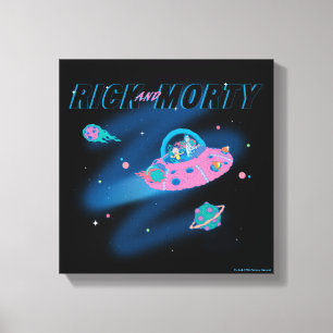 RICK AND MORTY™ Traveling Through Space Canvas Print