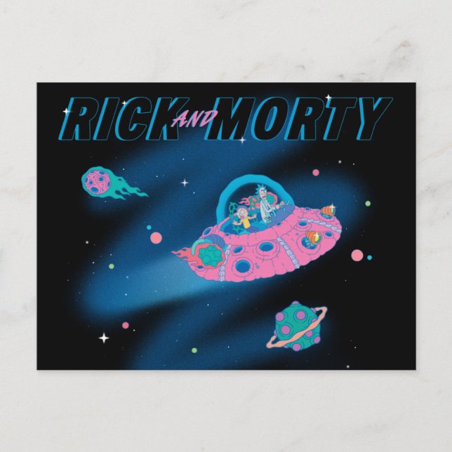 RICK AND MORTY™ | Travelling Through Space Invitation Postcard (Front)
