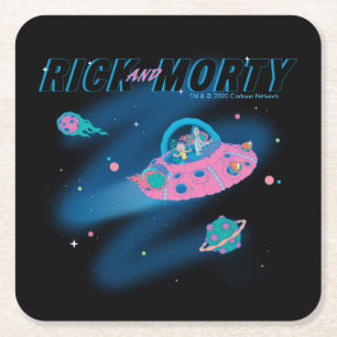RICK AND MORTY™   Travelling Through Space Square Paper Coaster