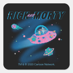 RICK AND MORTY™   Travelling Through Space Square Sticker