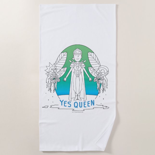 RICK AND MORTY™ | Yes Queen Beach Towel (Front)