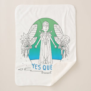 RICK AND MORTY™   Yes Queen Sherpa Blanket