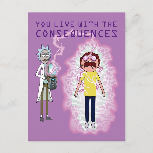 RICK AND MORTY™ | You Live With The Consequences Invitation Postcard (Front)