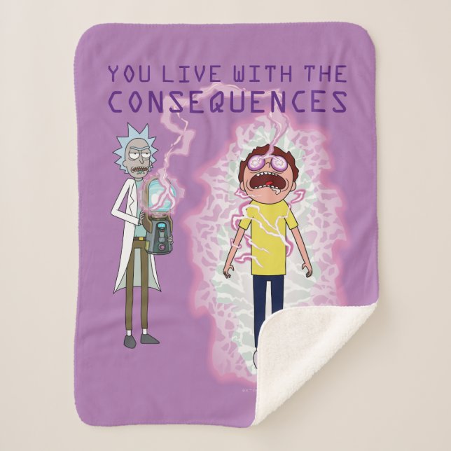 RICK AND MORTY™ | You Live With The Consequences Sherpa Blanket (Front)