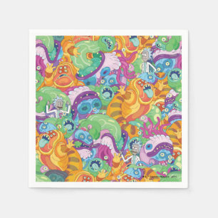 Rick Apocalypse Party Alien Pattern Napkin