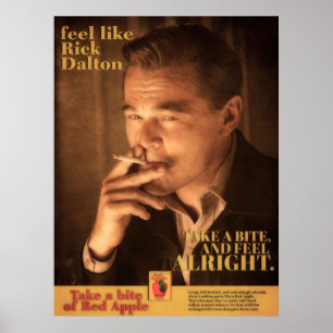 Rick Dalton Red Apple Ad Poster