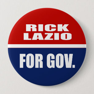 RICK LAZIO FOR GOVERNOR 10 CM ROUND BADGE