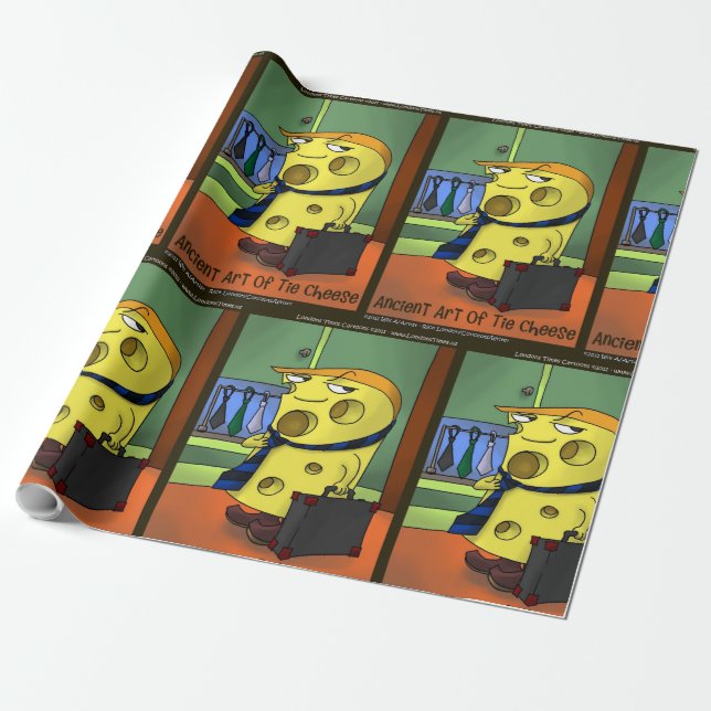 Rick London Ancient Art Of Tie Cheese Comic Wrapping Paper (Unrolled)