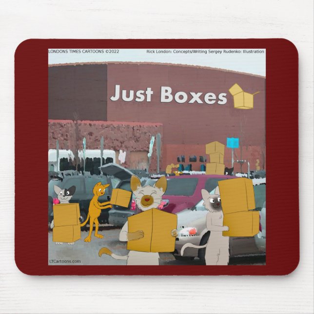 Rick London Big Box Stores For Cats Comic  Mouse Mat (Front)