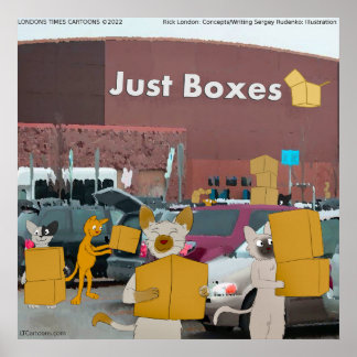 Rick London Big Box Stores For Cats Comic  Poster