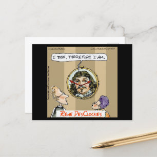 Rick London Cartoons Funny Descartes Postcard