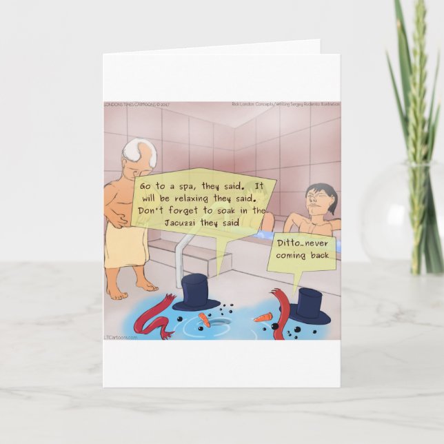 Rick London Comic Snowman Funny Gifts Holiday Card (Front)