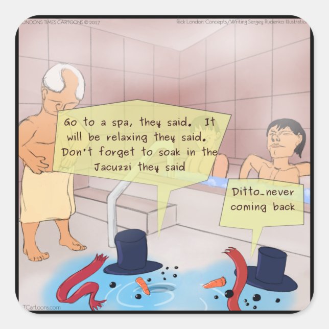 Rick London Comic Snowman Funny Gifts Square Sticker (Front)