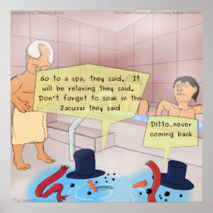 Rick London Comic Snowman Funny Poster