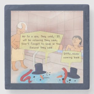 Rick London Comic Snowman Stone Coaster