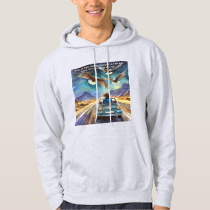 Rick London Driving In The Dark Funny Comic Hoodie
