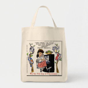 Rick London Ernestine Calling Birds Xmas Tote Bag