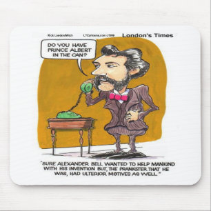 Rick London Funny Alexander Bell Phone Prank Mouse Mat