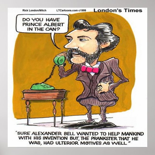 Rick London Funny Alexander Bell PhonePrank Poster (Front)