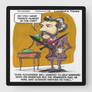Rick London Funny Alexander Bell Wall Clock