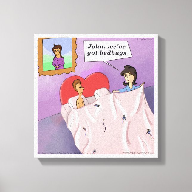 Rick London Funny Bedbugs Canvas Print (Front)