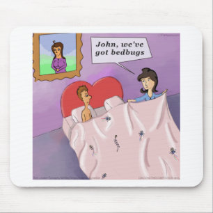 Rick London Funny Bedbugs Cartoon Mouse Mat