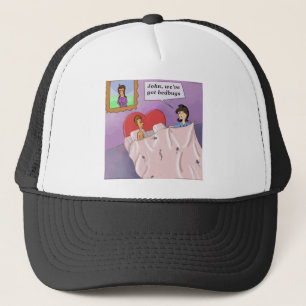Rick London Funny Bedbugs Cartoon Trucker Hat