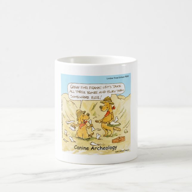 Rick London Funny Canine Archaeology Comic  Coffee Mug (Center)