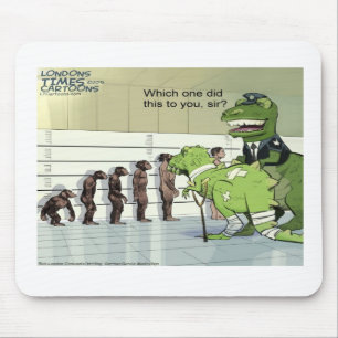 Rick London Funny Dinosaur Police Lineup Mouse Mat