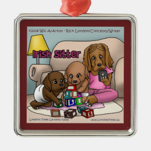 Rick London Funny Irish Setter Ornament