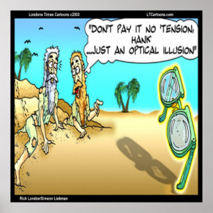 Rick London Funny Optical Illusion Optician Poster
