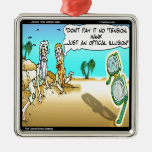 Rick London Funny Optical Optometrist Illusion Metal Tree Decoration