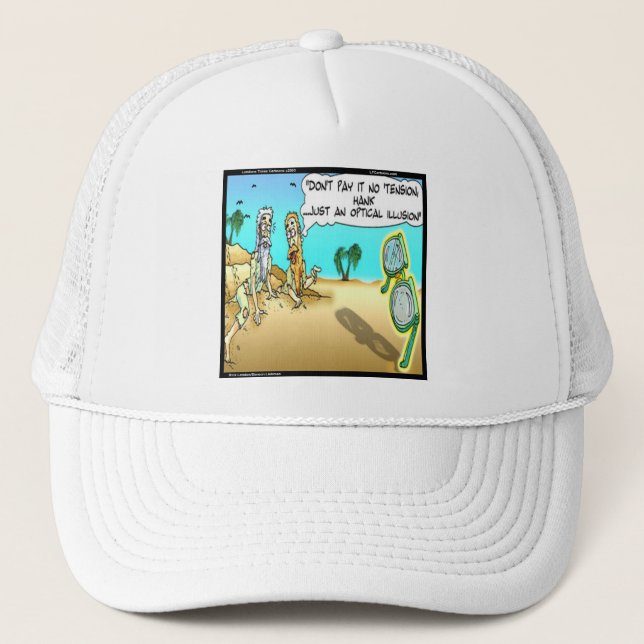 Rick London Funny Optical Optometrist Illusion Trucker Hat (Front)