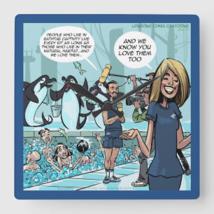 Rick London Funny Orca Revenge Wall Clock