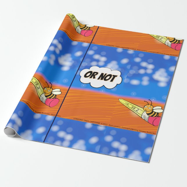 Rick London Funny Shakespeare Hamlet Bee Comic  Wrapping Paper (Unrolled)