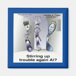 Rick London Funny Silverware Police  Magnet