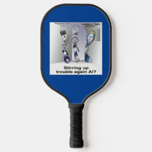 Rick London Funny Silverware Police Pickleball Paddle