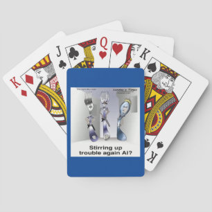 Rick London Funny Silverware Police Playing Cards